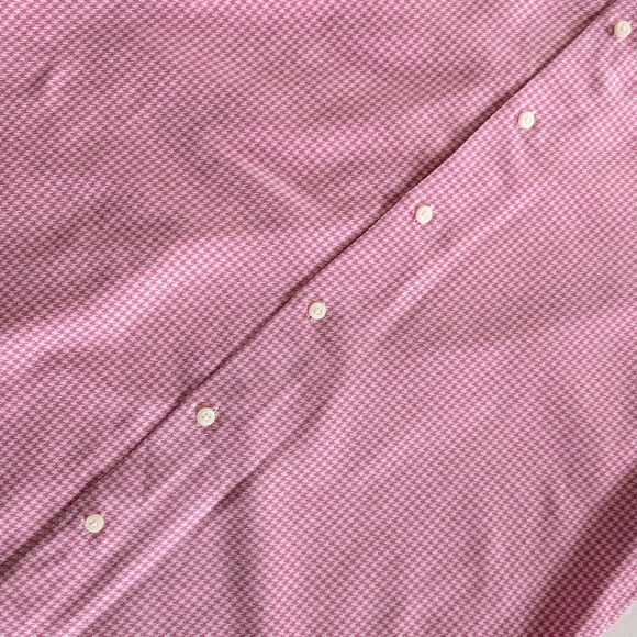 Ben Sherman Pink Houndstooth Dress Shirt Neck Size 15.5 - Picture 6 of 9